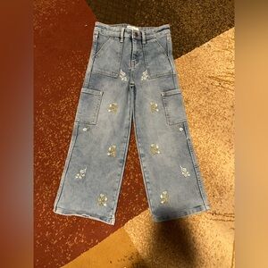 Shadows + Ost Embroidered Wide Leg Jeans